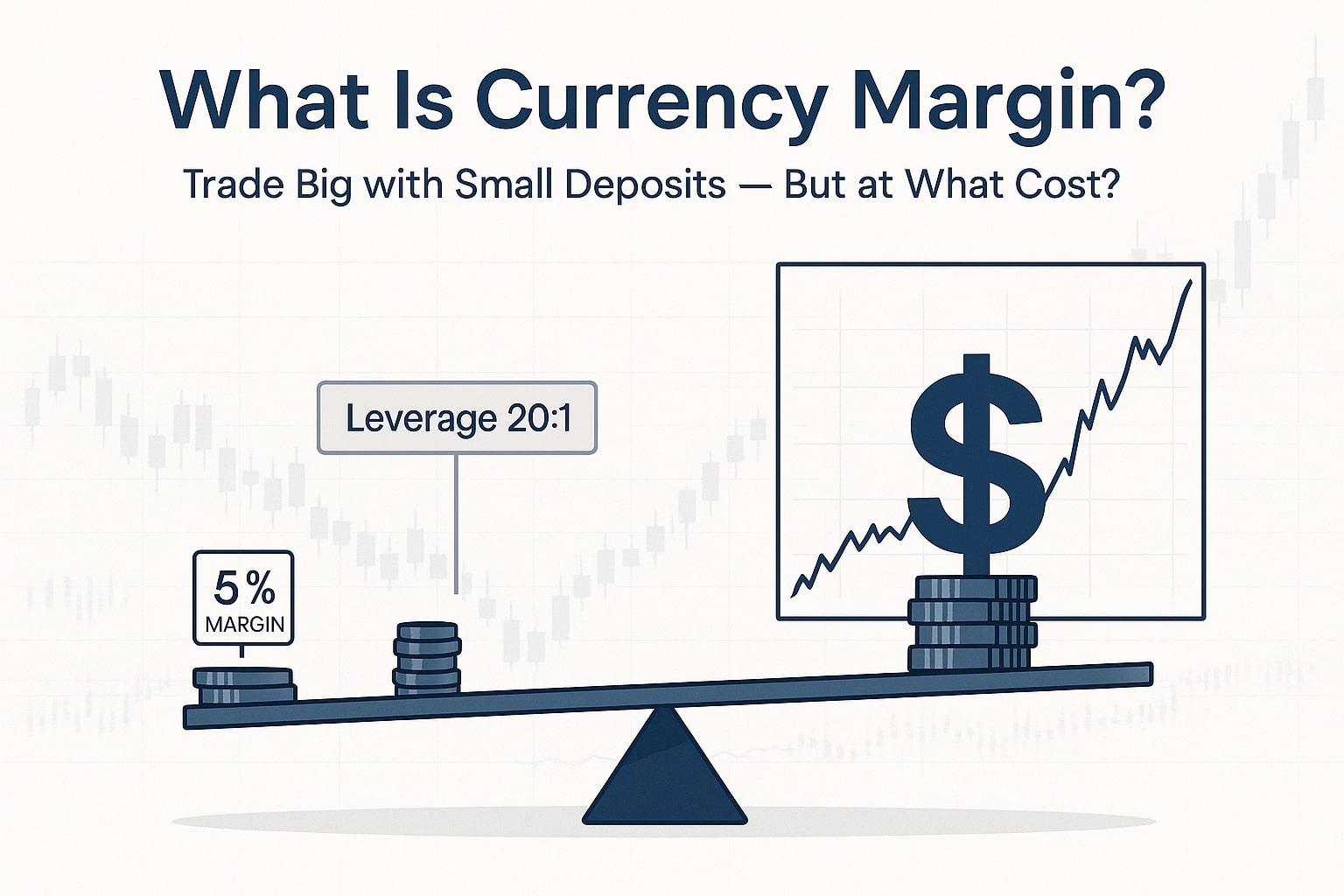 外国為替証拠金計算ツールが入力フィールドと即時結果で問題解決を助ける様子を示す画像。