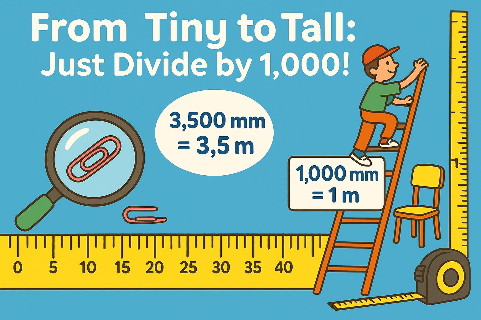 ミリメートルからメートルへの変換例1