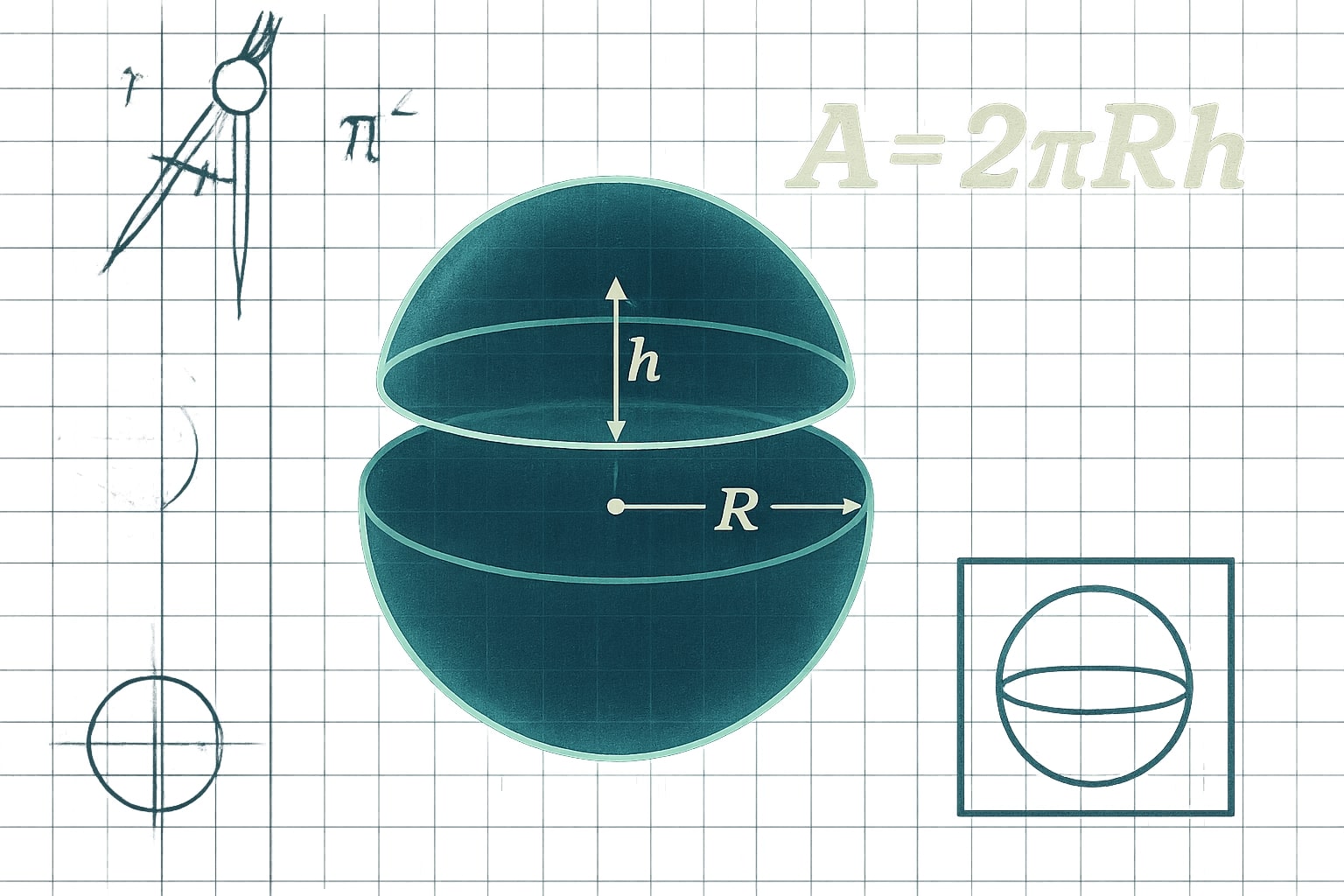 球冠の表面積計算ツール