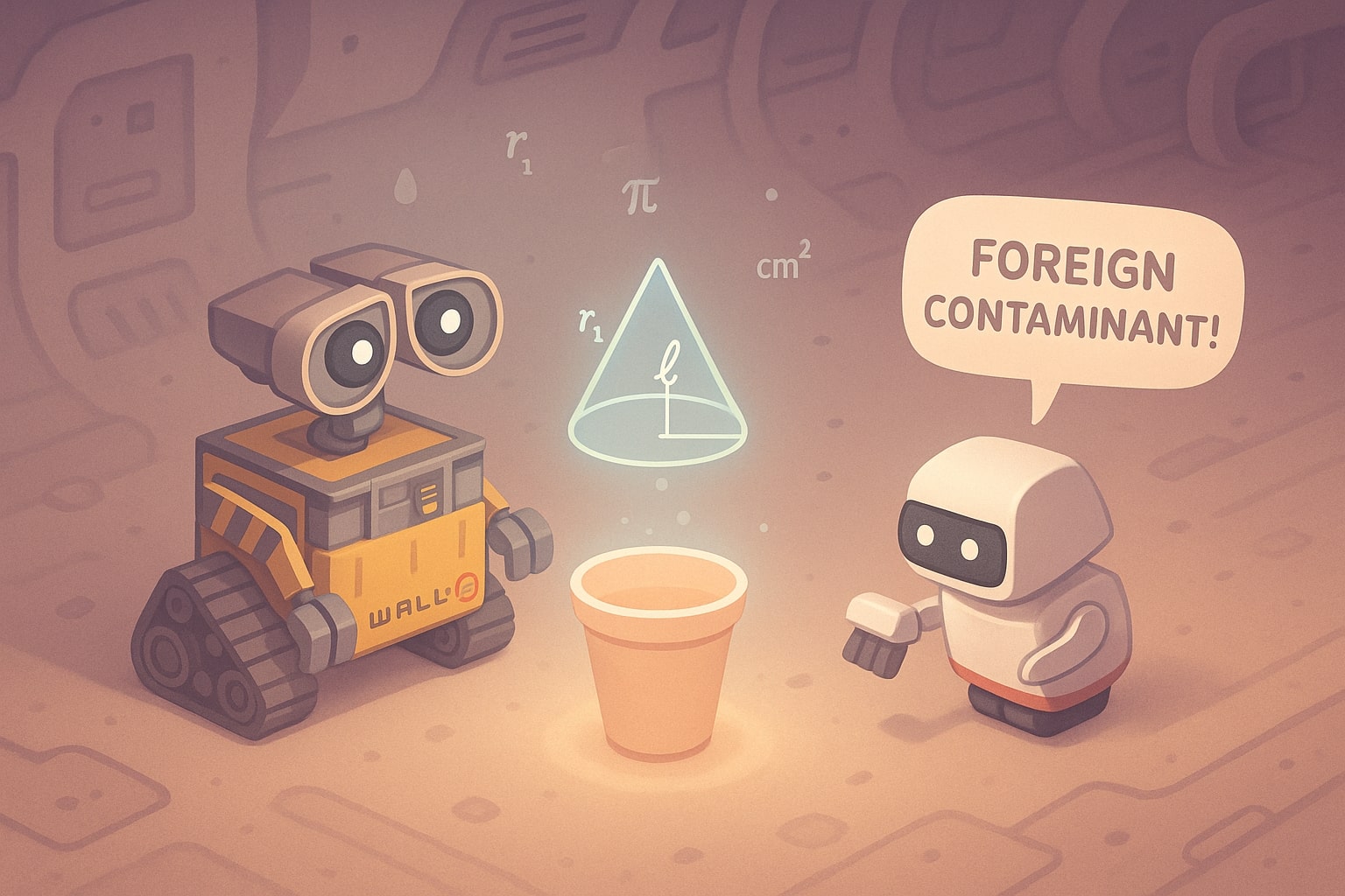 円錐台の表面積計算ツールが入力フィールドと即時結果で問題解決をサポートする様子を示しています。