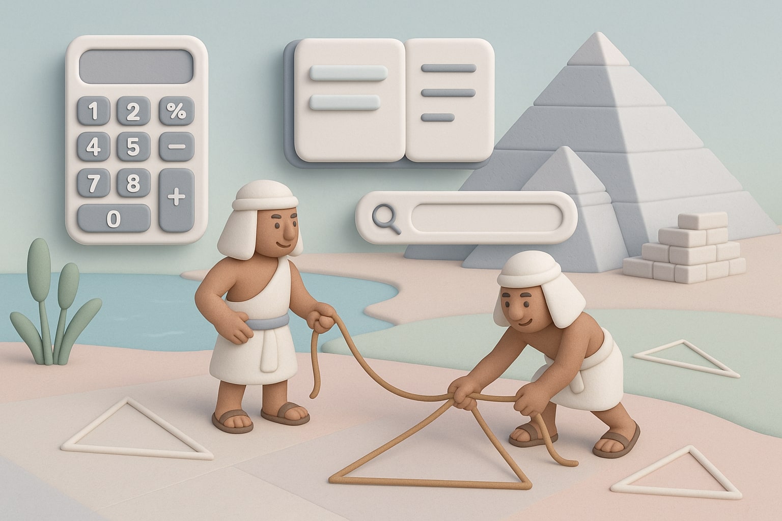 入力欄と即時結果表示により問題解決を支援する三角形面積計算ツールの動作例