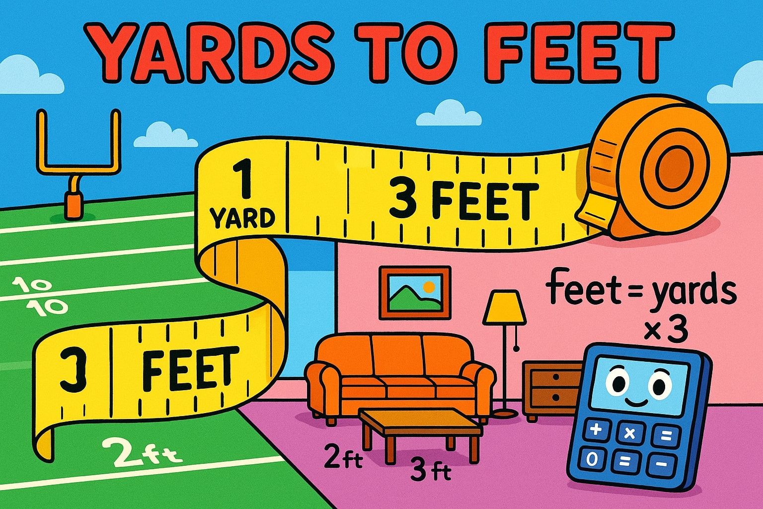 ヤードからフィートへの変換1