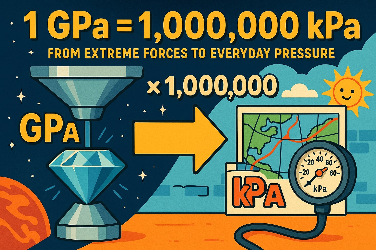 ギガパスカルからキロパスカル変換ツール