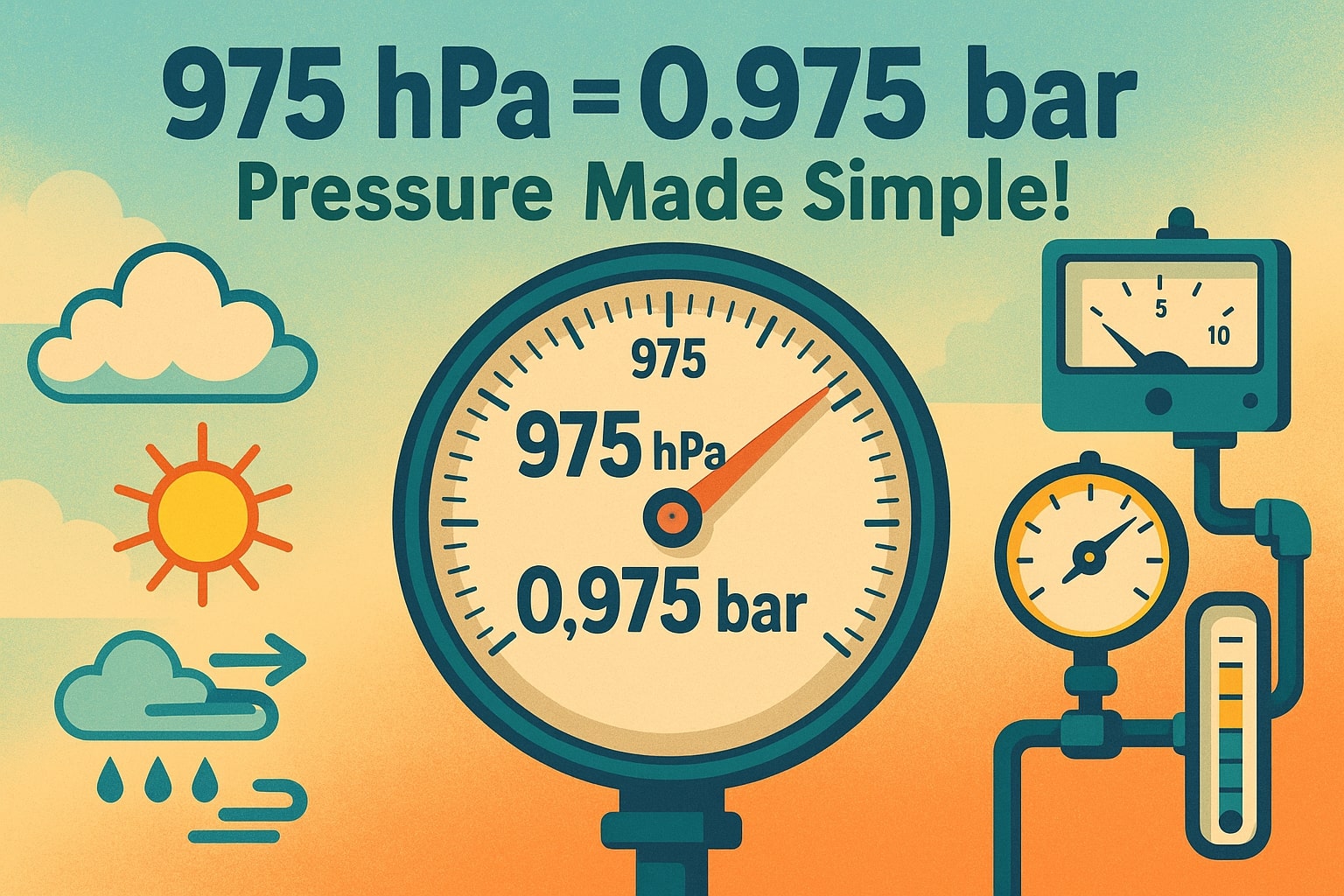 ヘクトパスカルからバール変換ツール