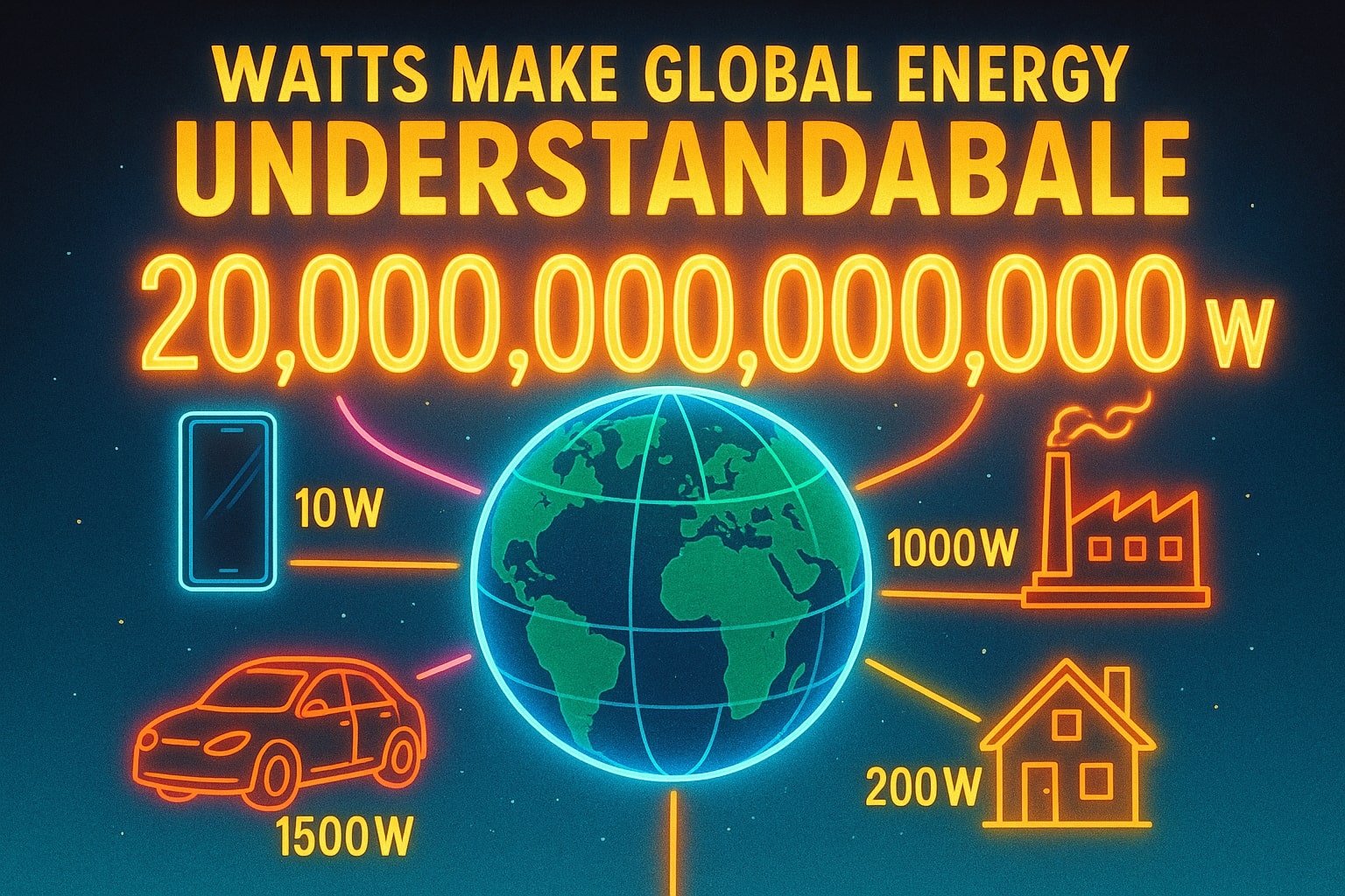 テラワットからワットへの変換