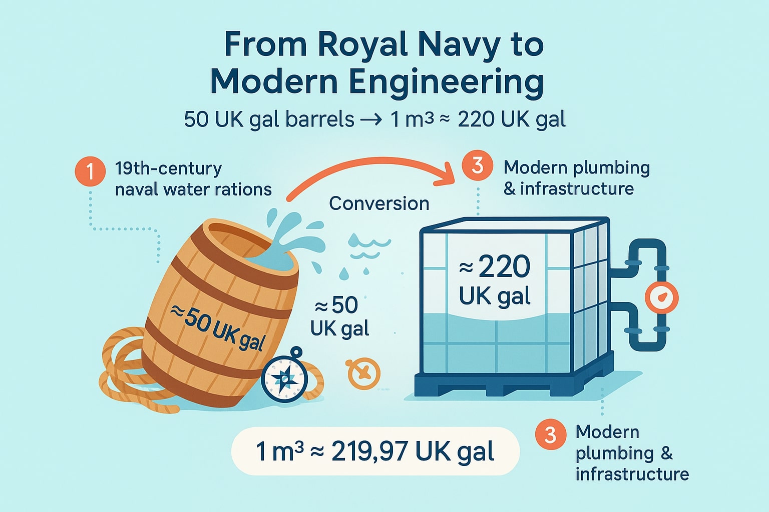 立方メートルから英国ガロン換算ツール