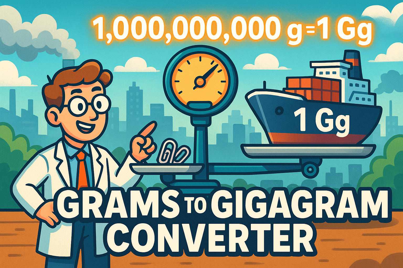 グラムからギガグラム変換ツール