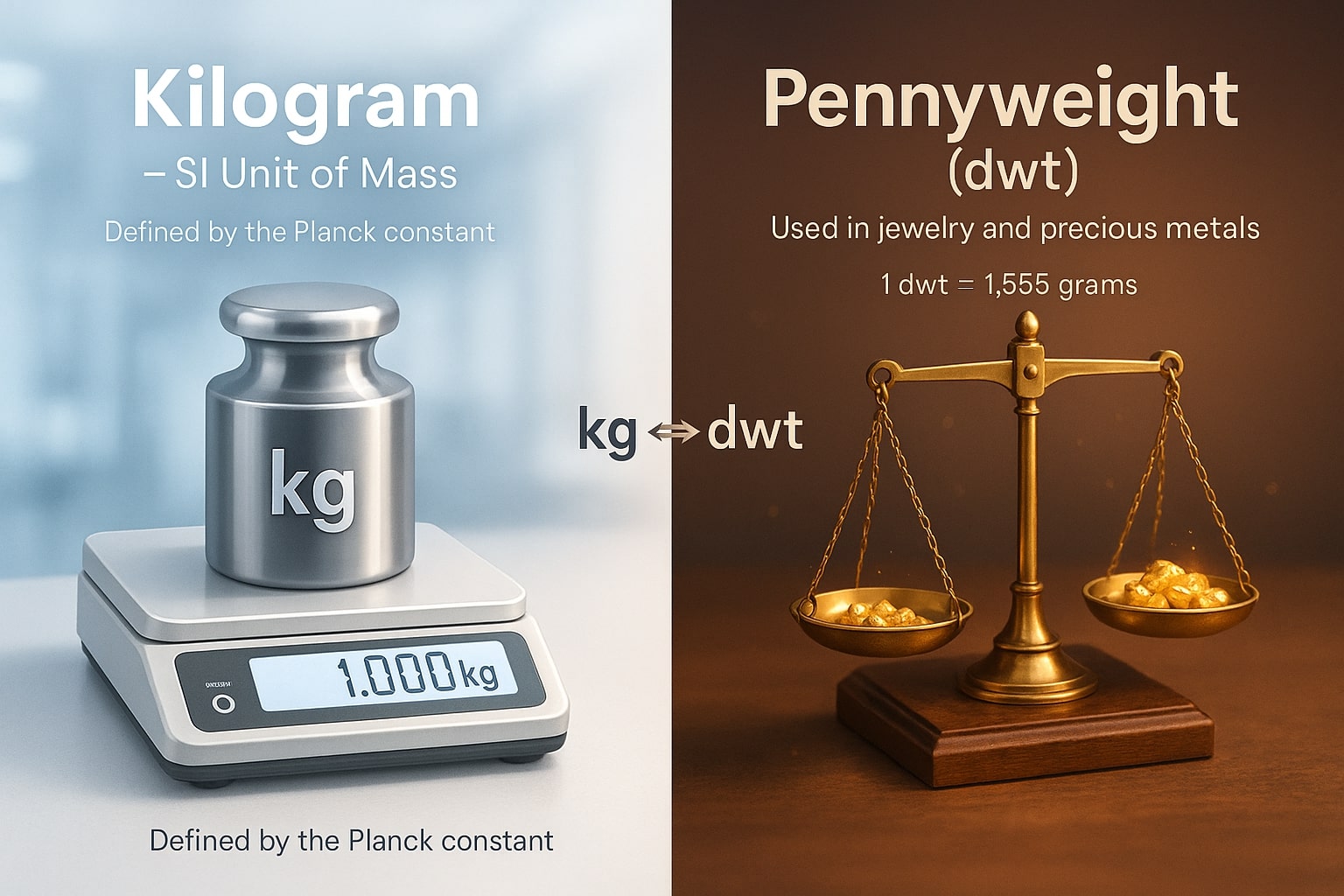 Kilograms to Pennyweights Converter