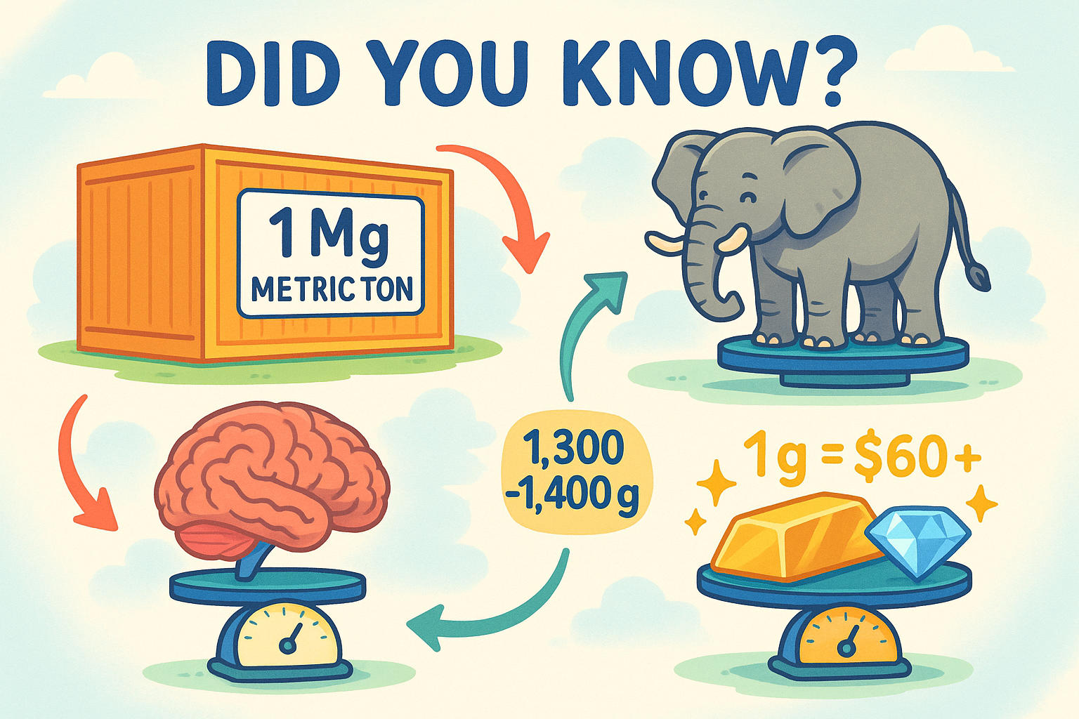 メガグラムからグラムへの変換ツール