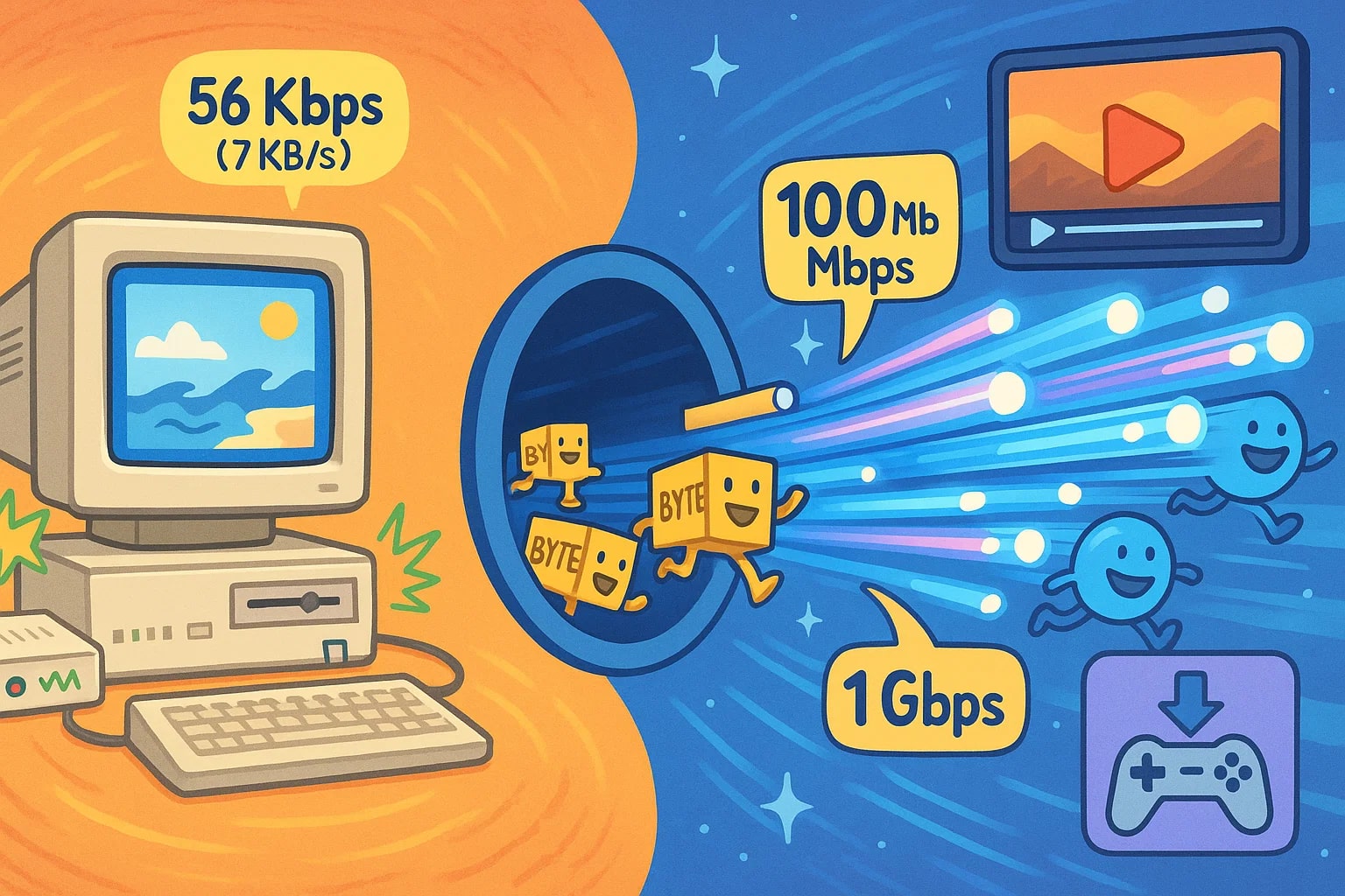 バイトからメガビットへの変換ツール