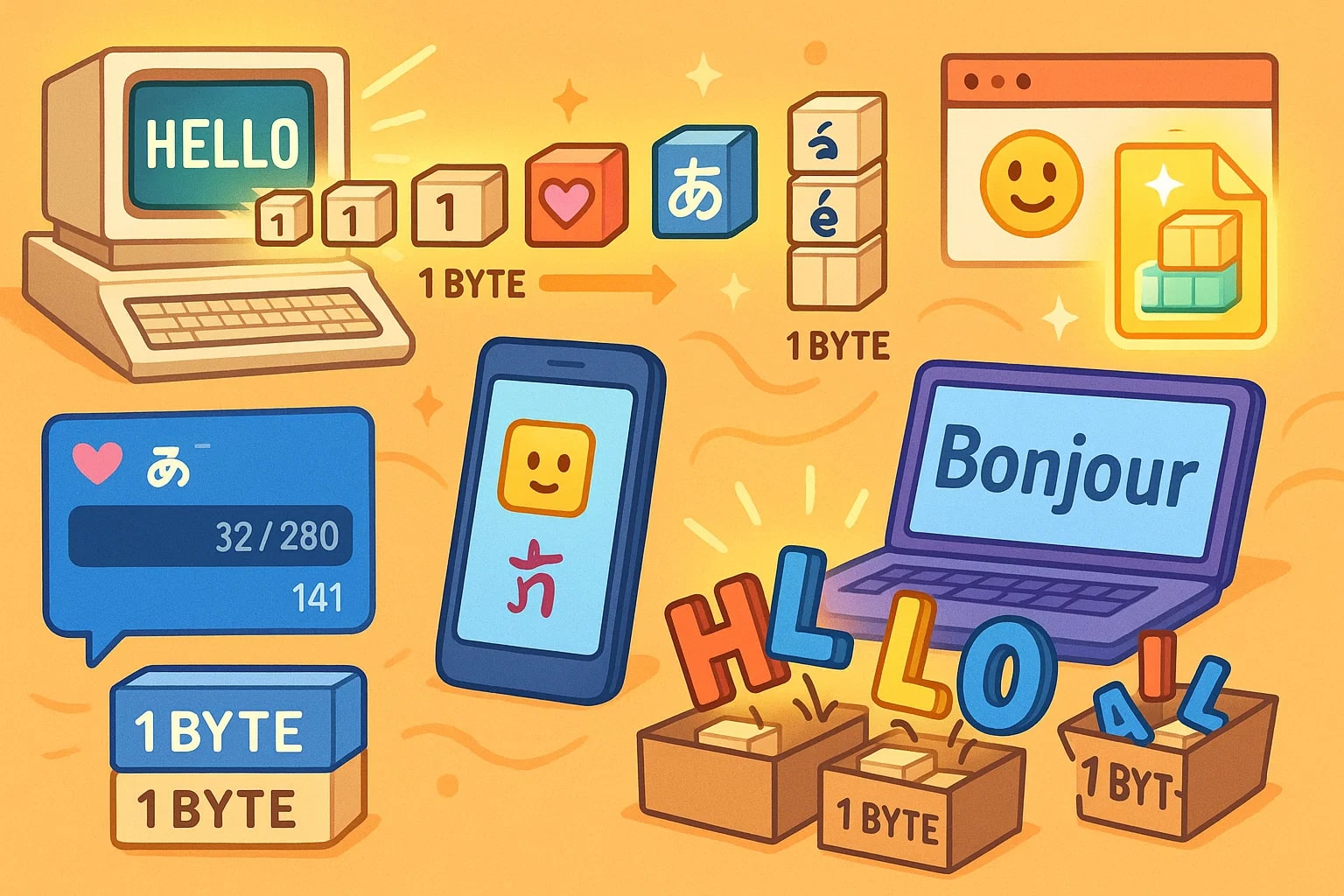 文字からバイト変換ツール