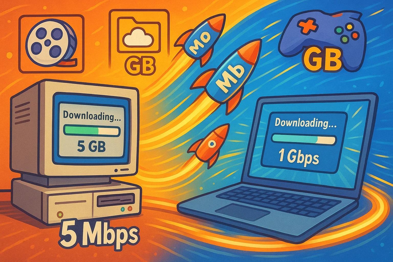 ギガバイトからメガビット変換ツール