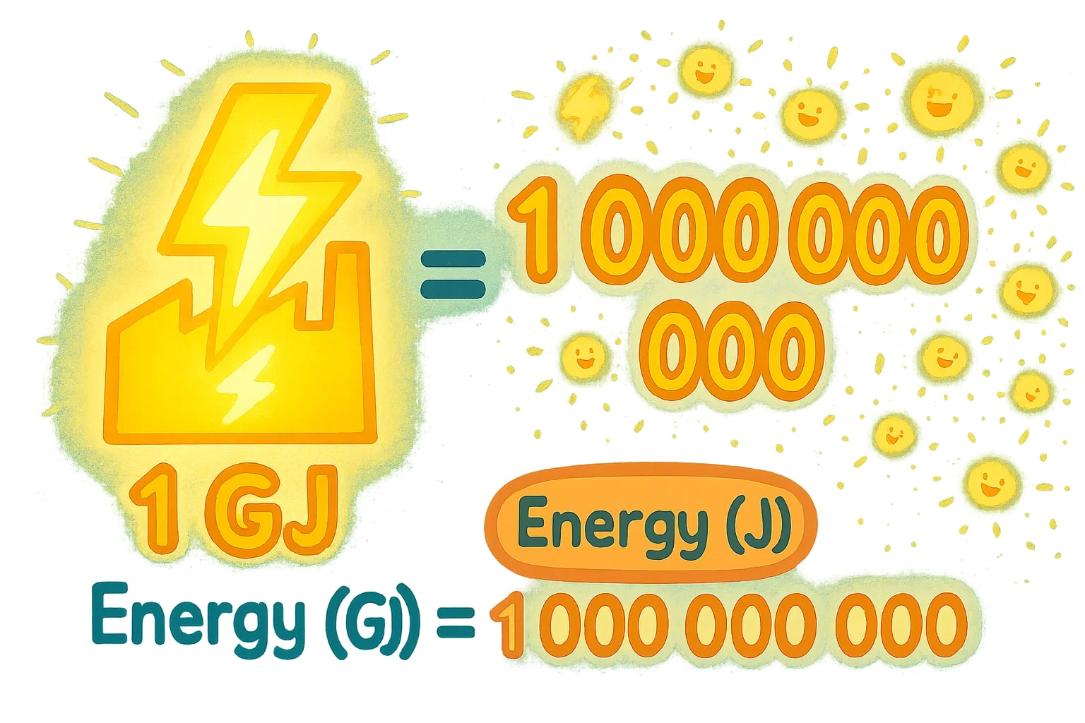 ギガジュールからジュールへの変換ツール