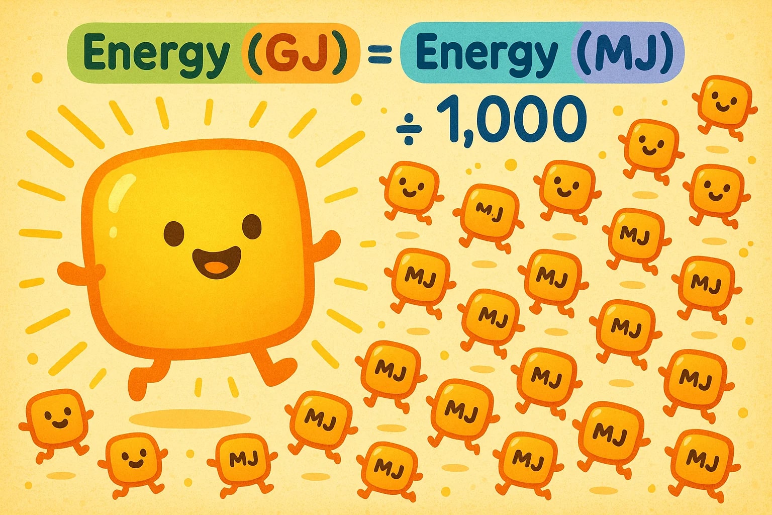 ギガジュールからメガジュール変換ツール