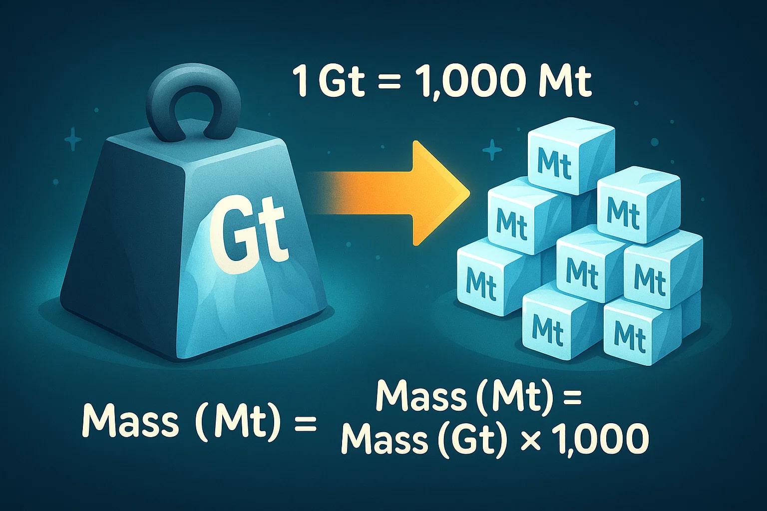 ギガトンからメガトン換算ツール