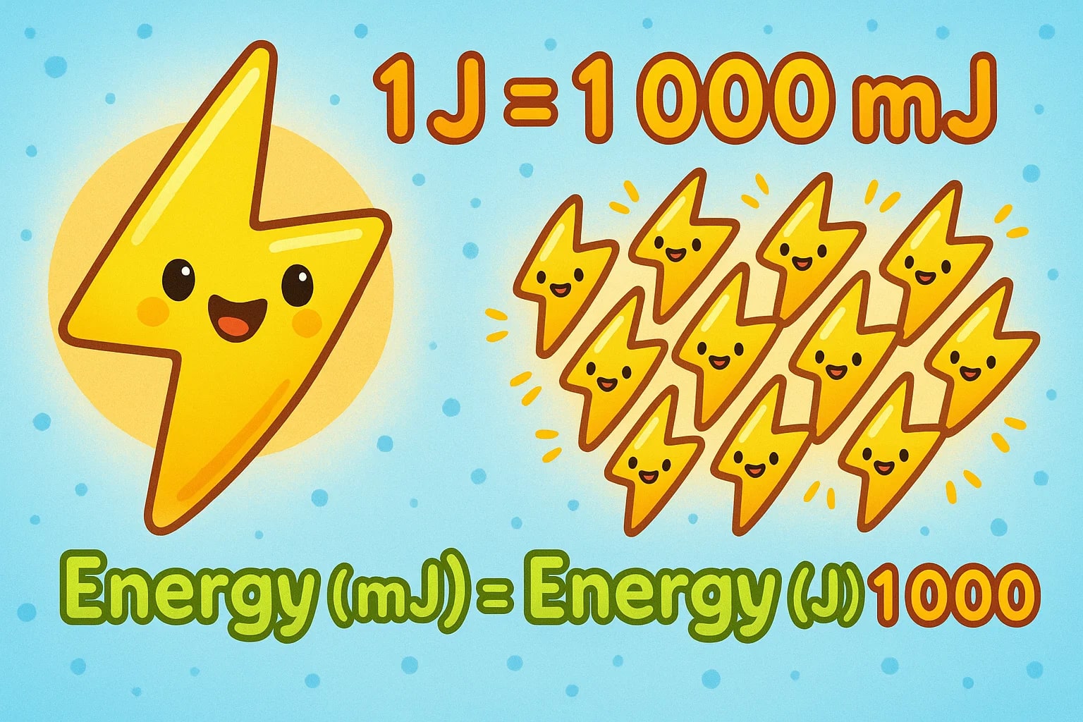 ジュールからミリジュールへの変換ツール