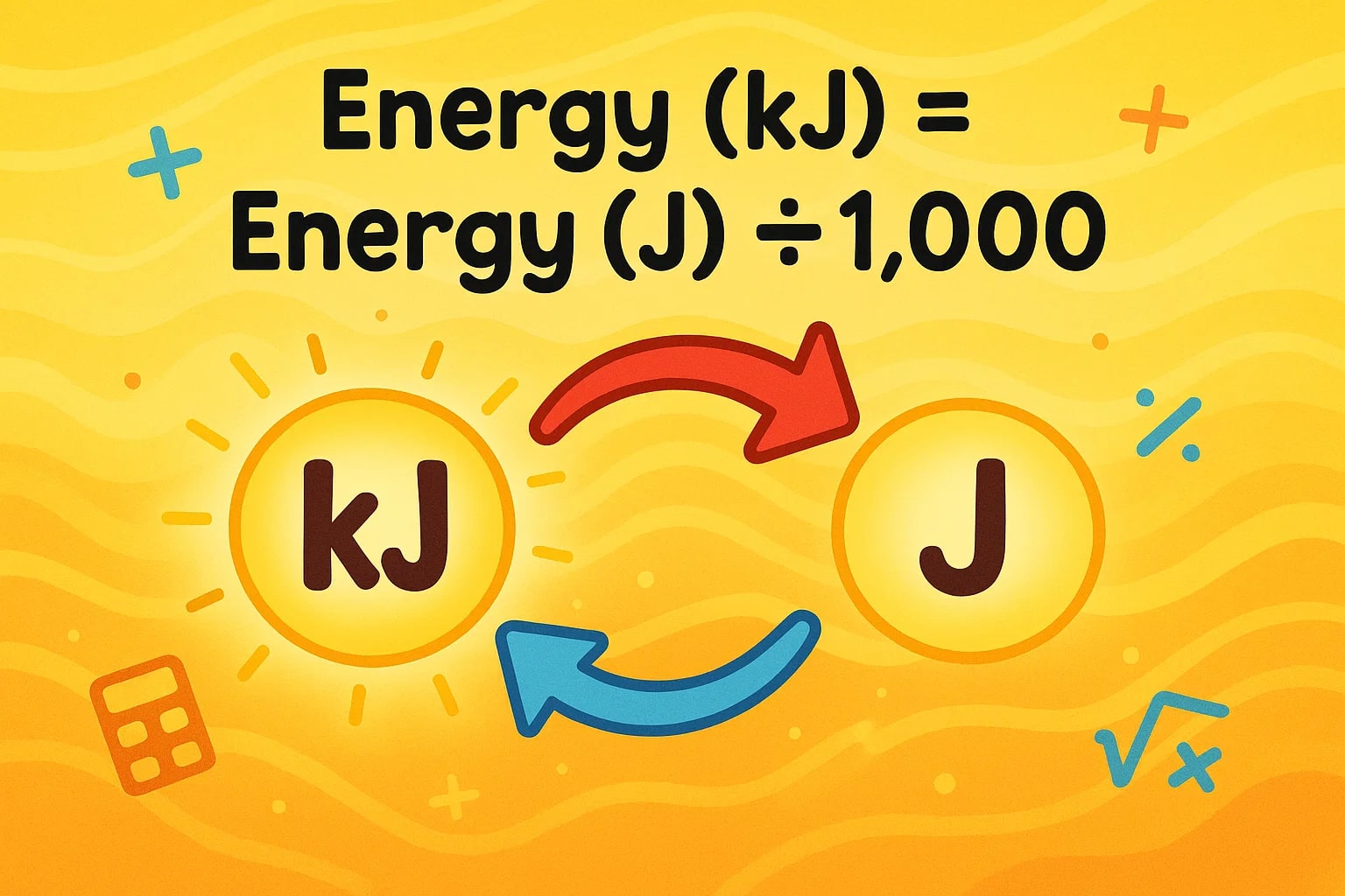 キロジュールからジュールへの変換ツール