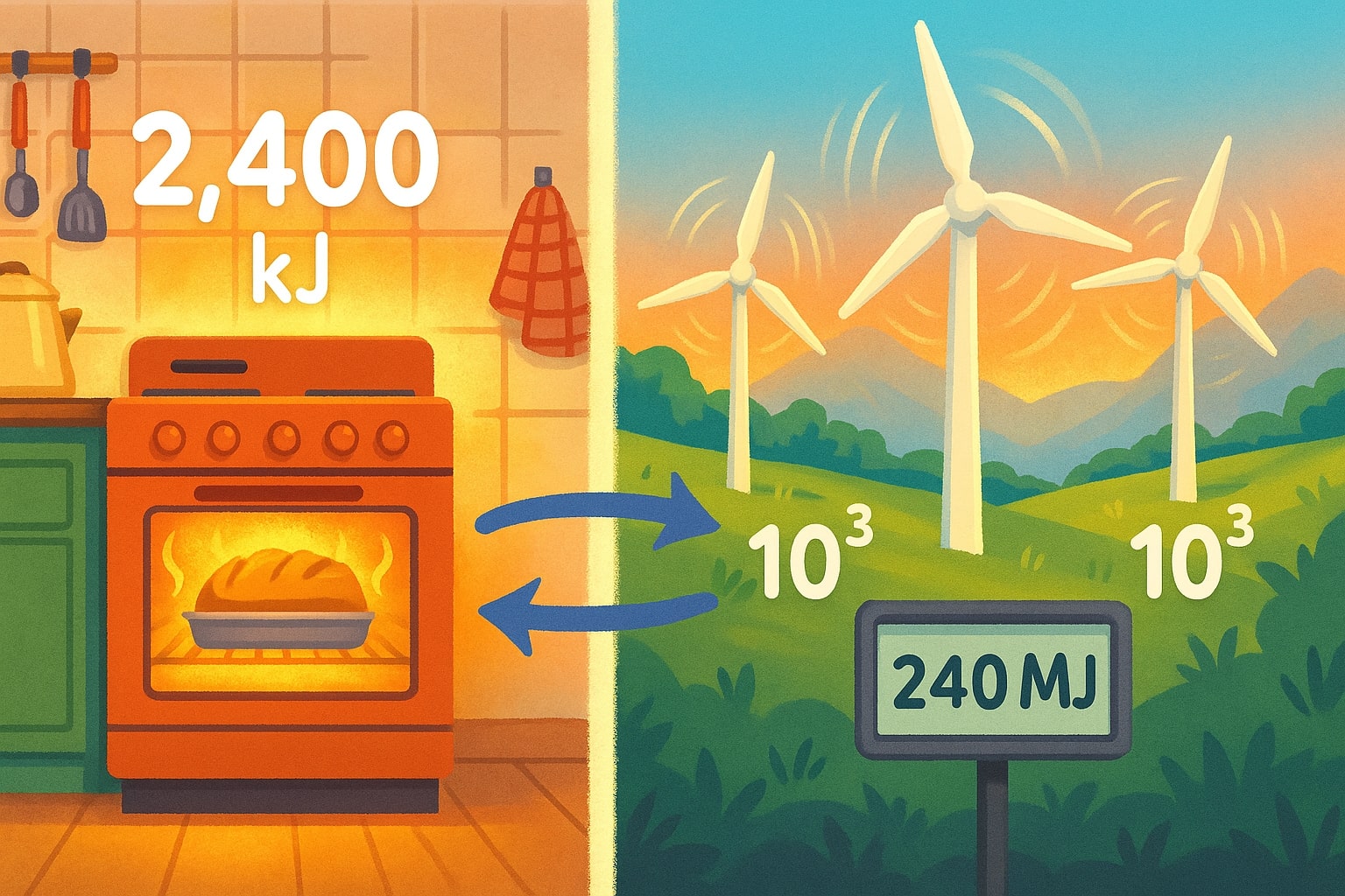 キロジュールからメガジュールへの変換ツール