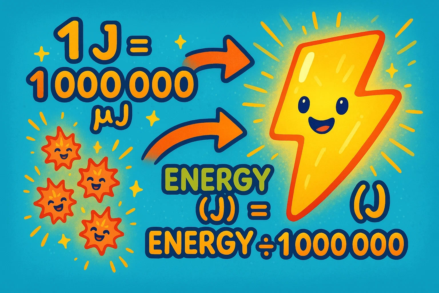 マイクロジュールからジュールへの変換ツール