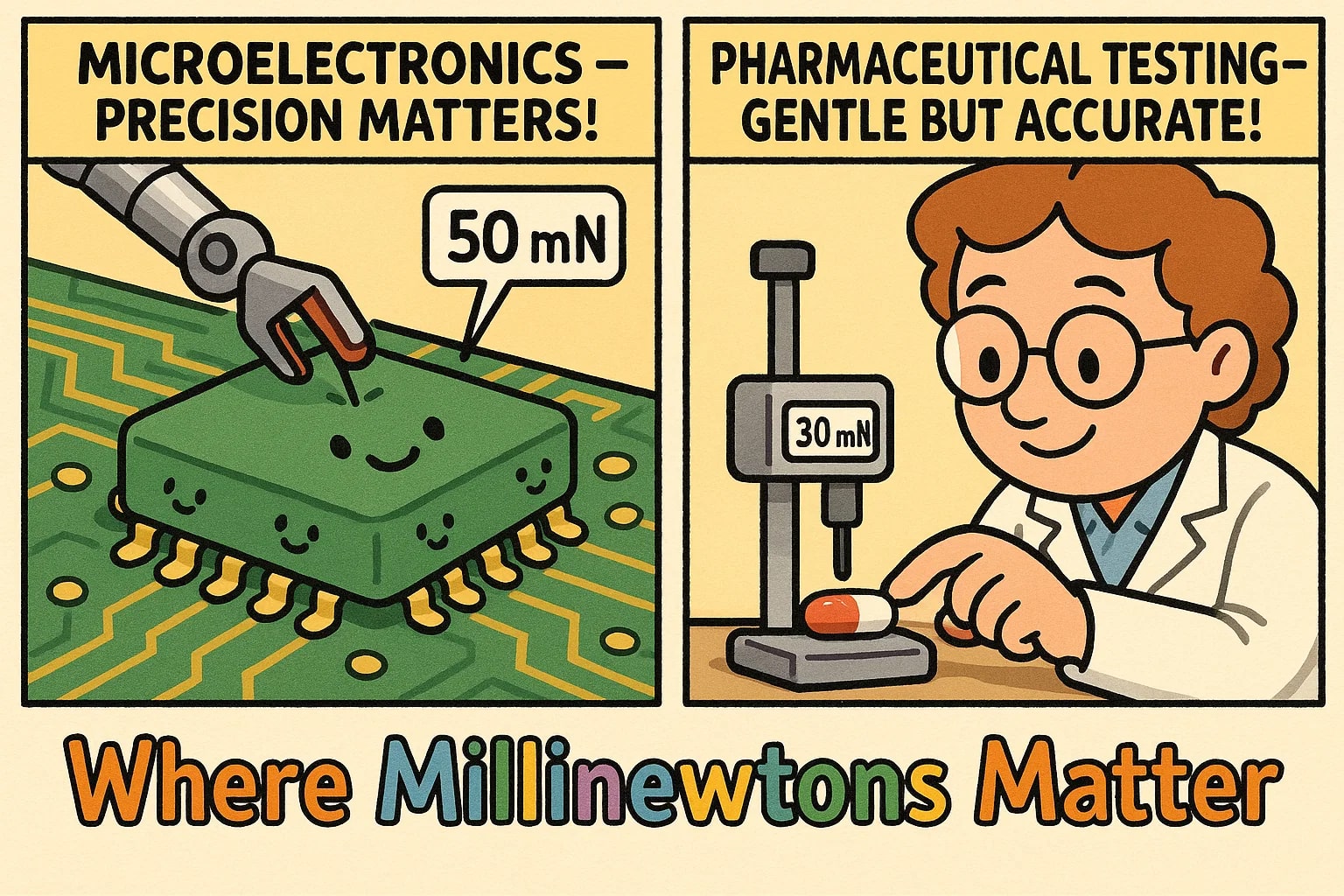 ニュートンからミリニュートンへの変換ツール