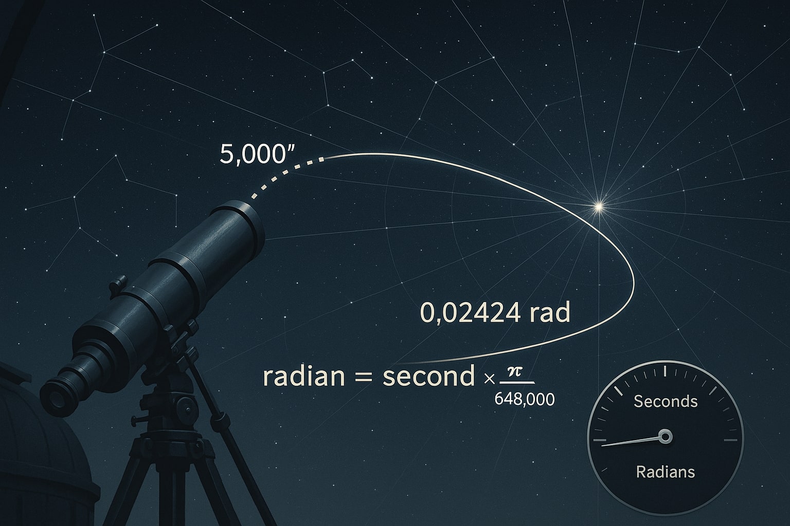 秒からラジアンに変換するツール