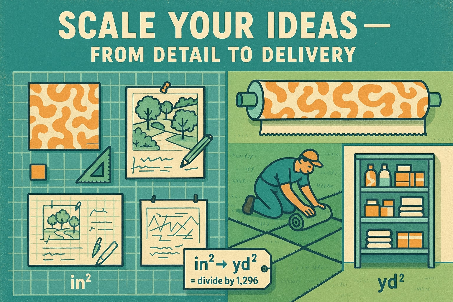 平方インチから平方ヤードへの変換ツール