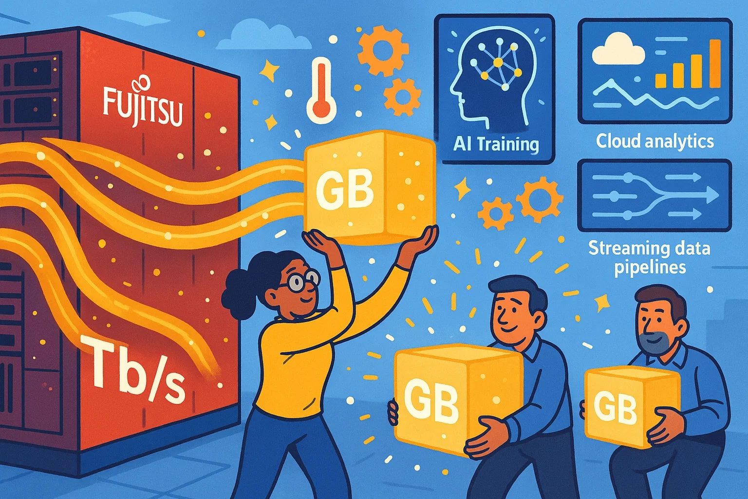 テラビットからギガバイトへの変換ツール