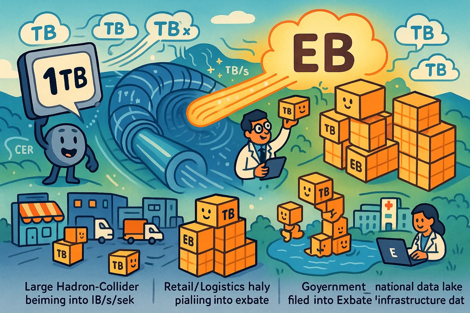 テラバイトからエクサバイトへの変換ツール