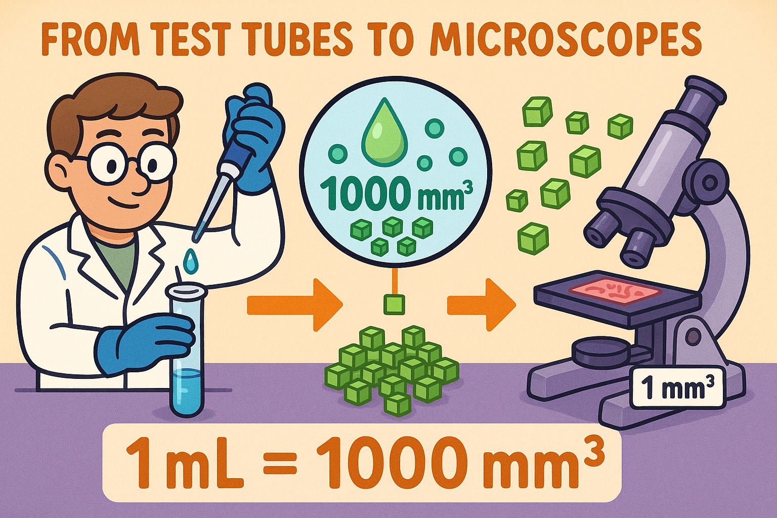 ミリリットルから立方ミリメートルへの変換ツール