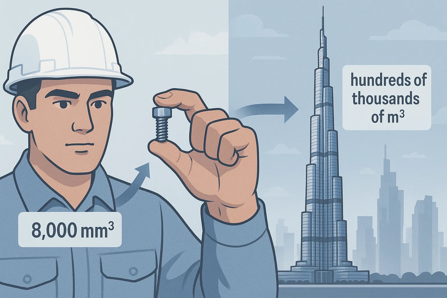 立方ミリメートルから立方メートルへの変換ツール
