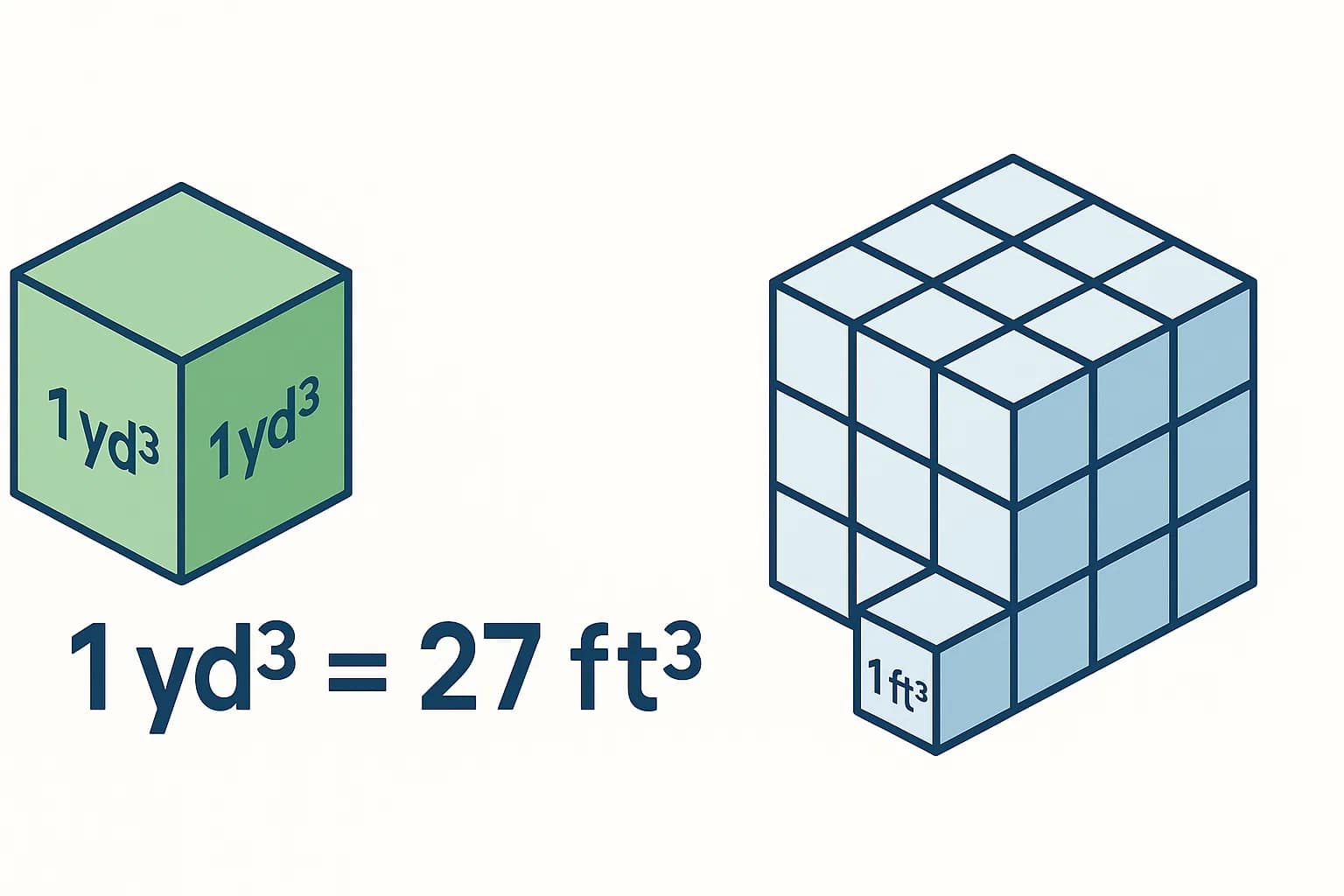 立方ヤードから立方フィート変換ツール