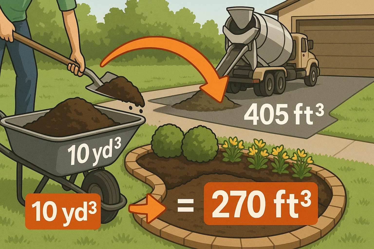 立方ヤードから立方フィート変換ツール