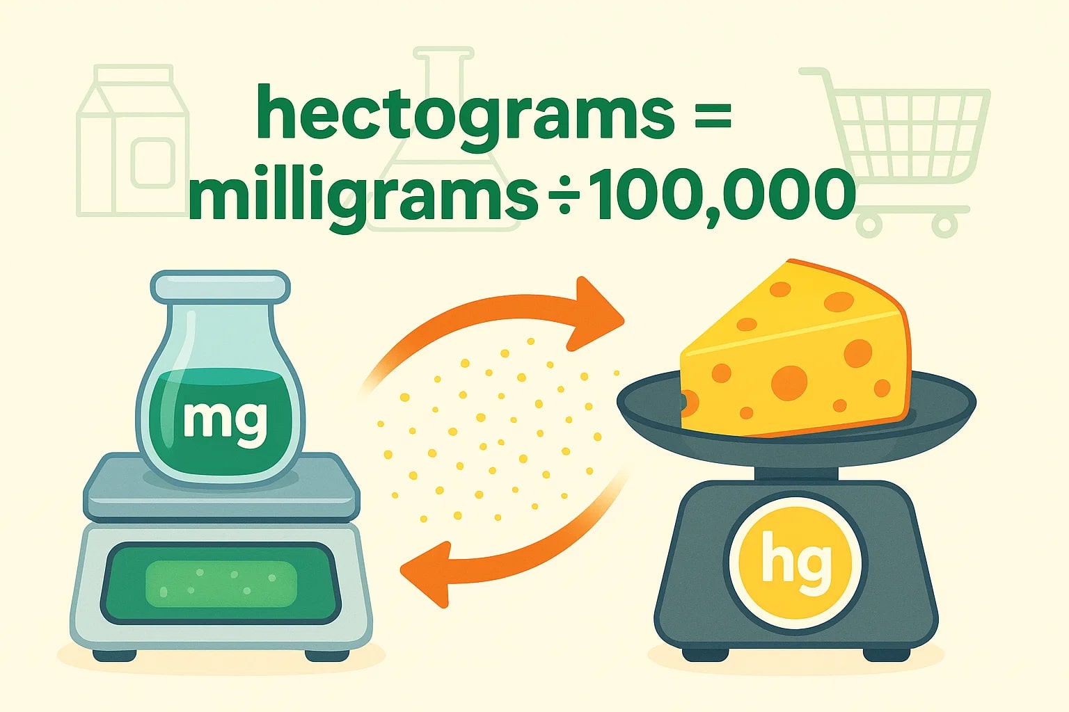 ミリグラムからヘクトグラム変換ツール