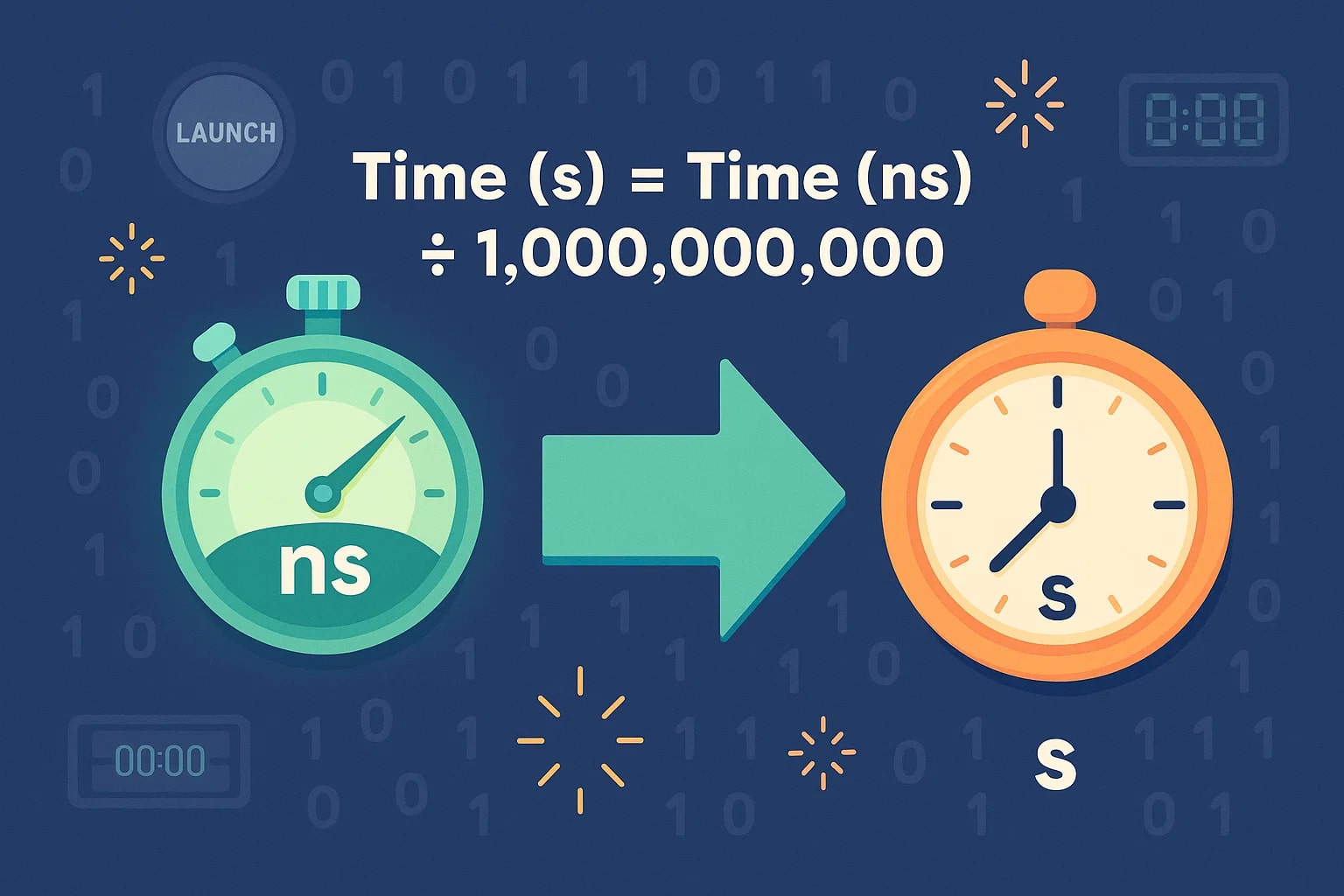 ナノ秒から秒への変換ツール
