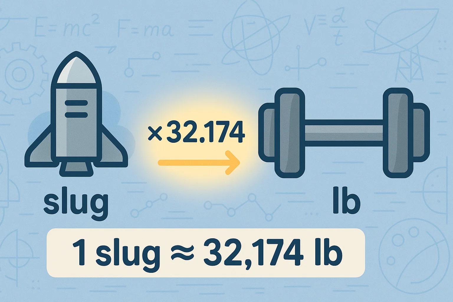 スラグからポンドへの換算ツール