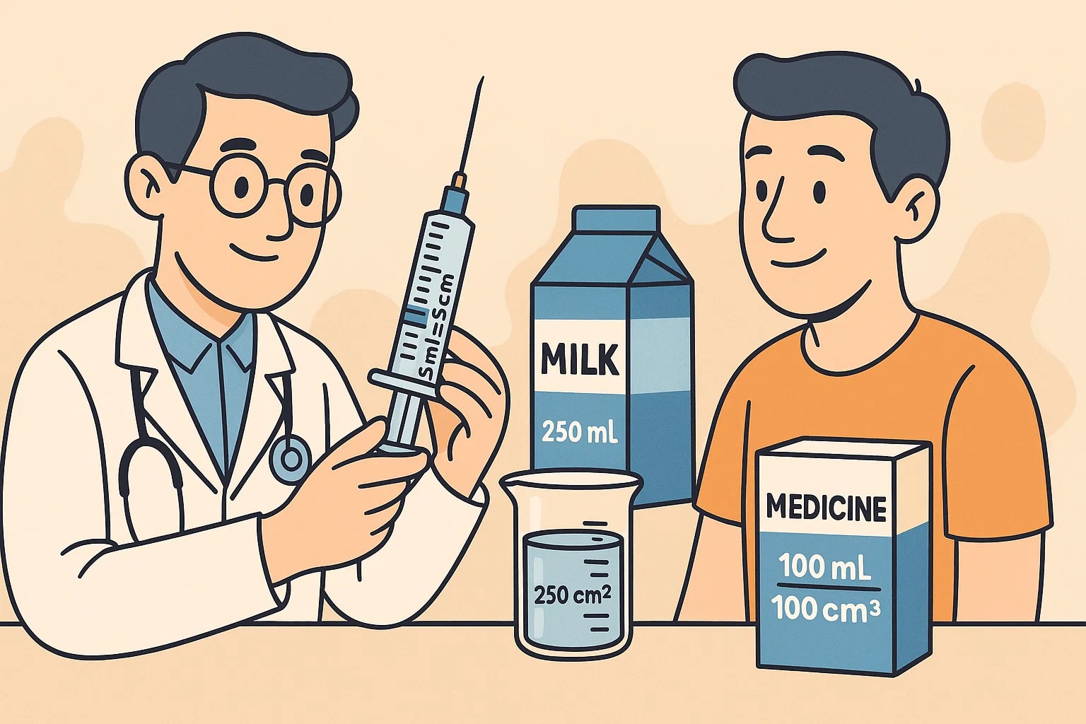 立方センチメートルからミリリットルへの変換ツール