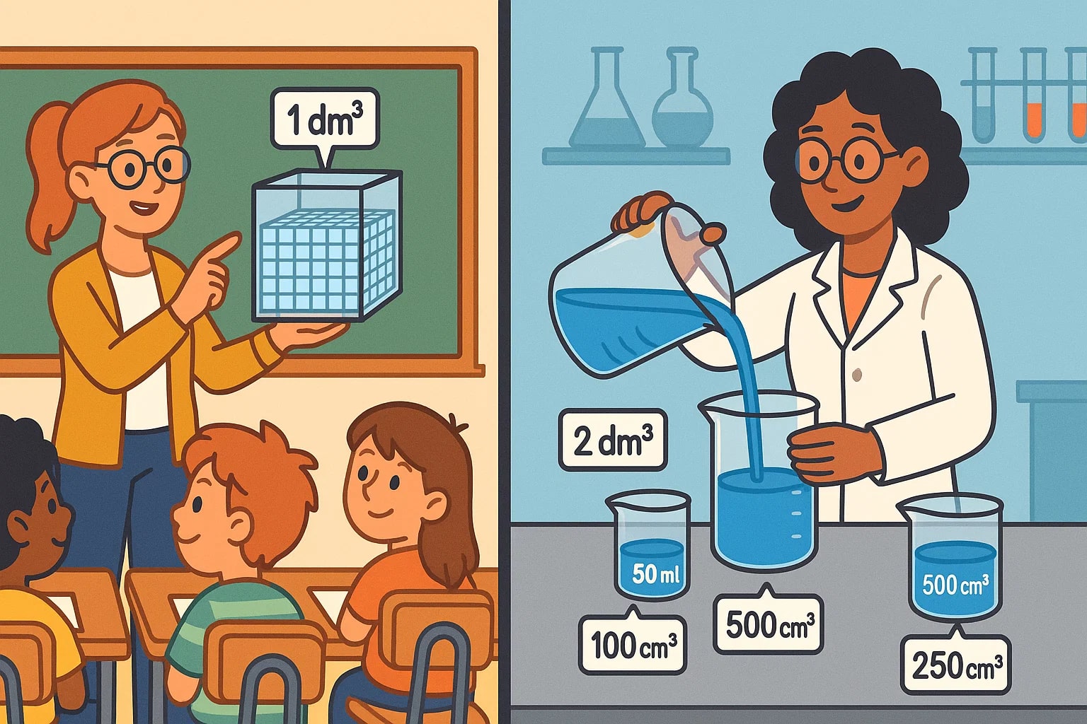 立方デシメートルから立方センチメートルへの変換ツール
