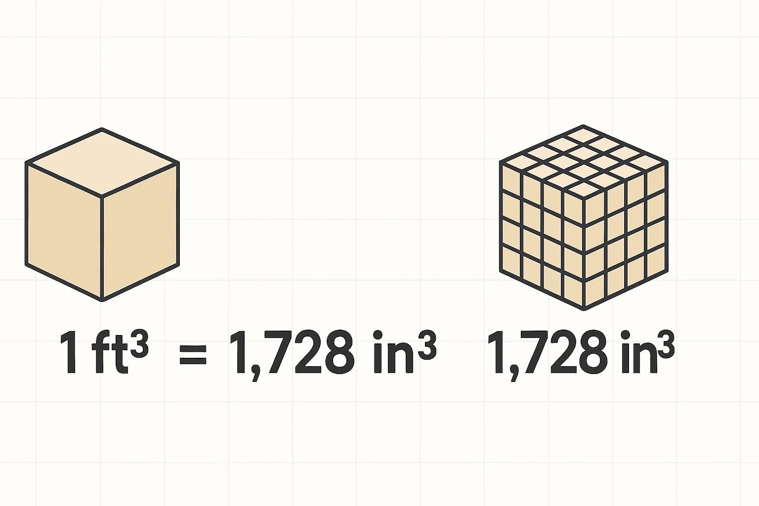 立方フィートから立方インチ換算ツール