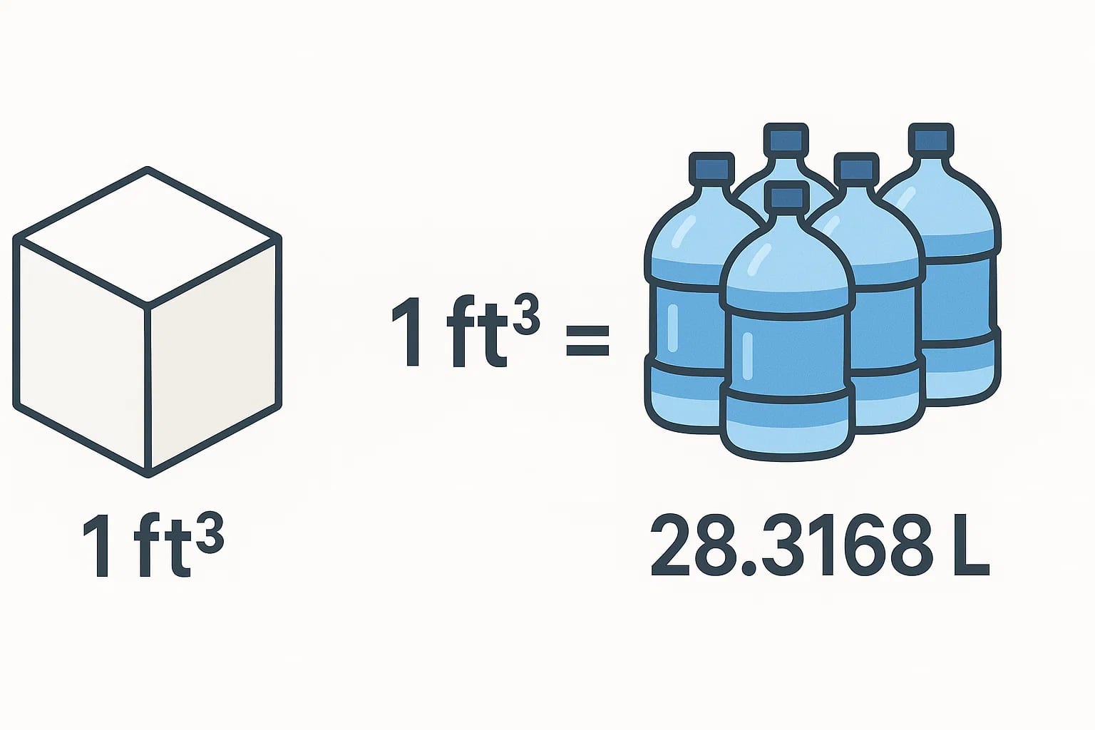 立方フィートからリットルへの変換ツール