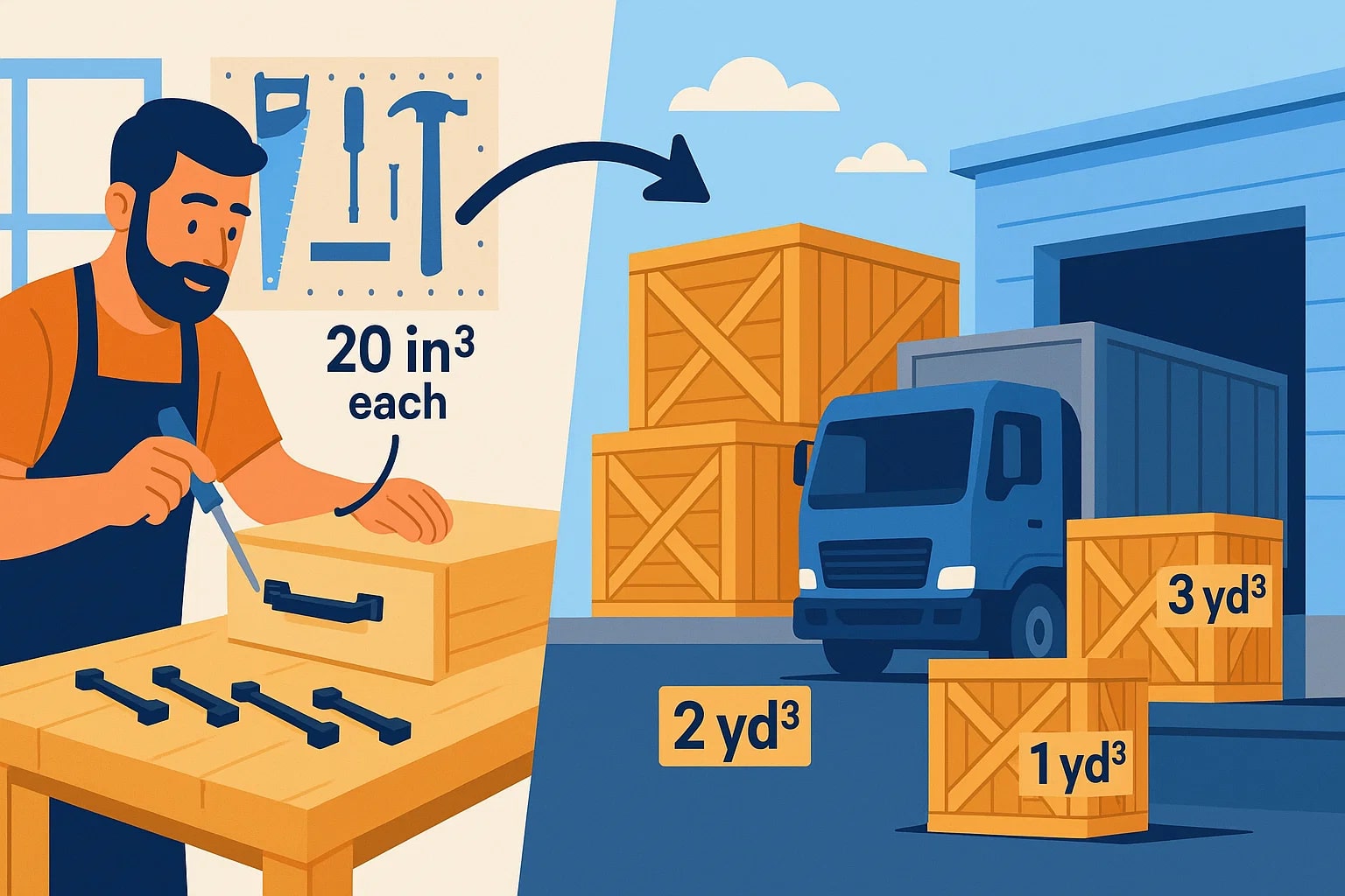 立方インチから立方ヤードへの変換ツール