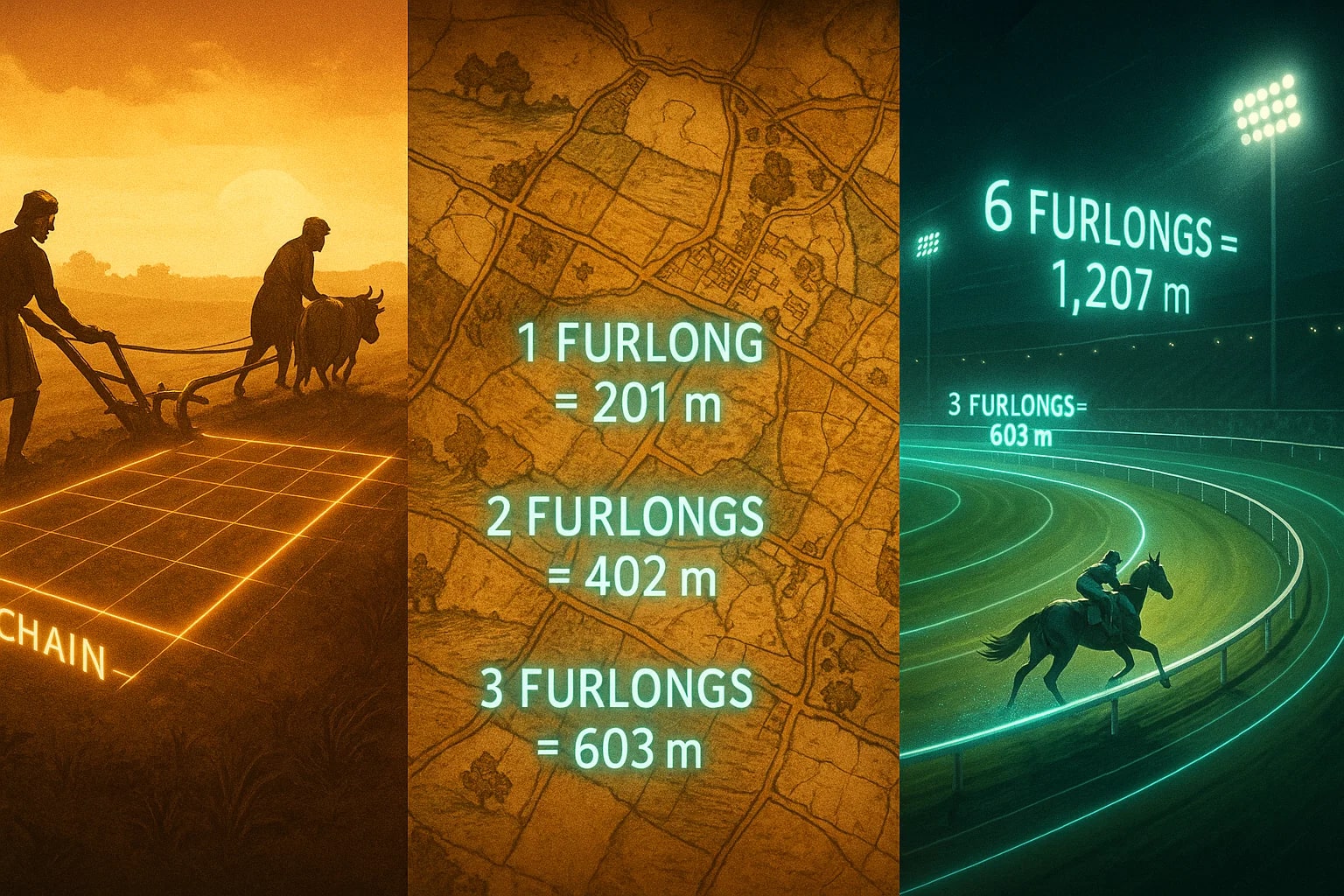 ファーロングからメートル変換ツール