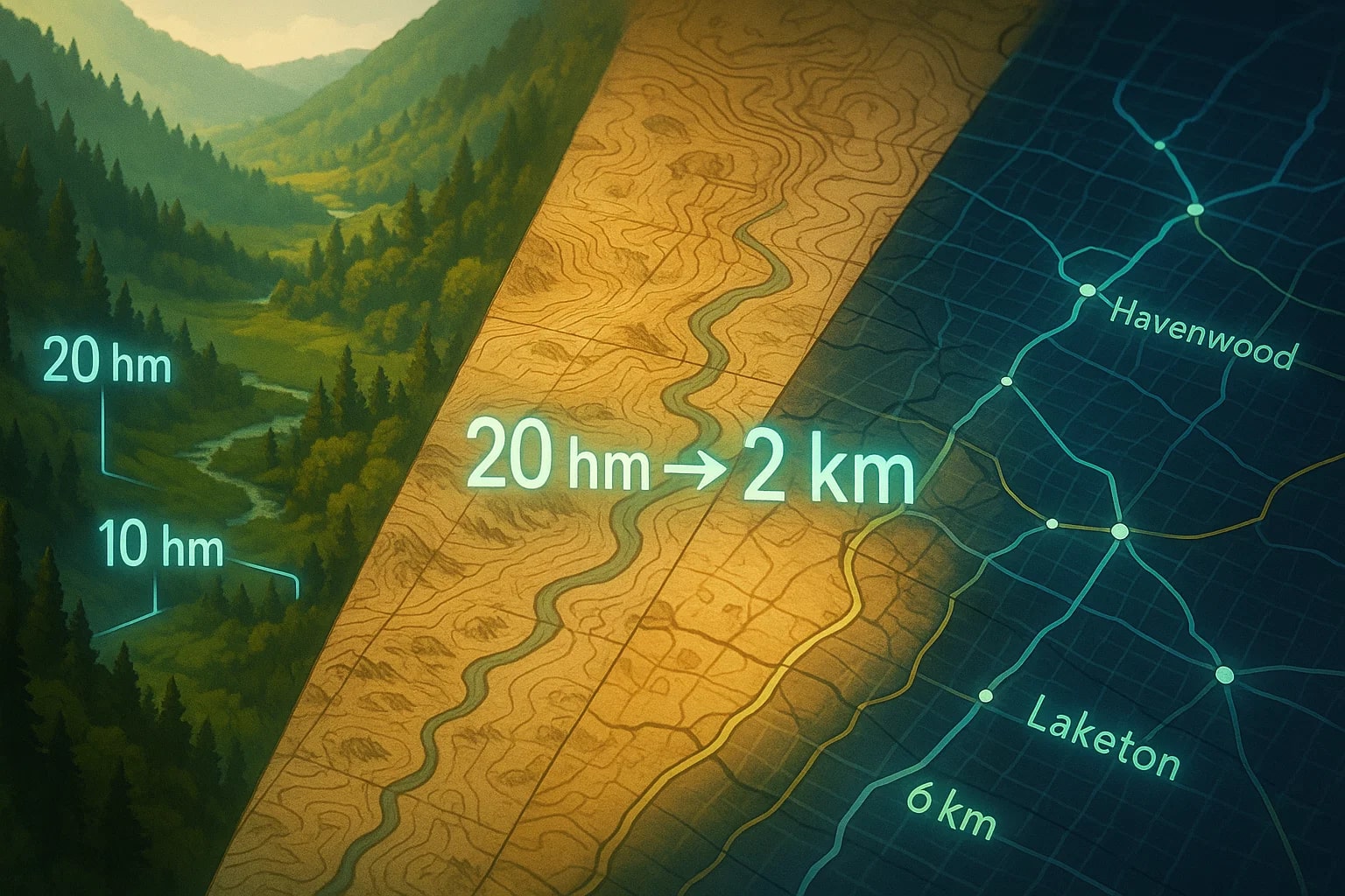 ヘクトメートルからキロメートル変換ツール