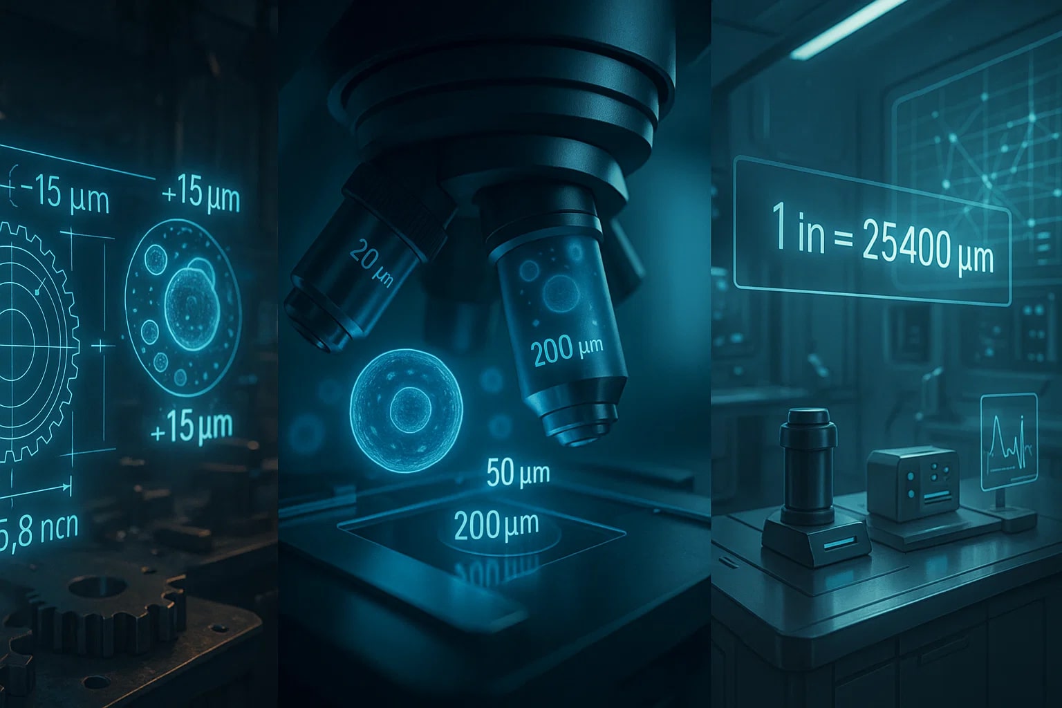 インチからマイクロメートル変換ツール
