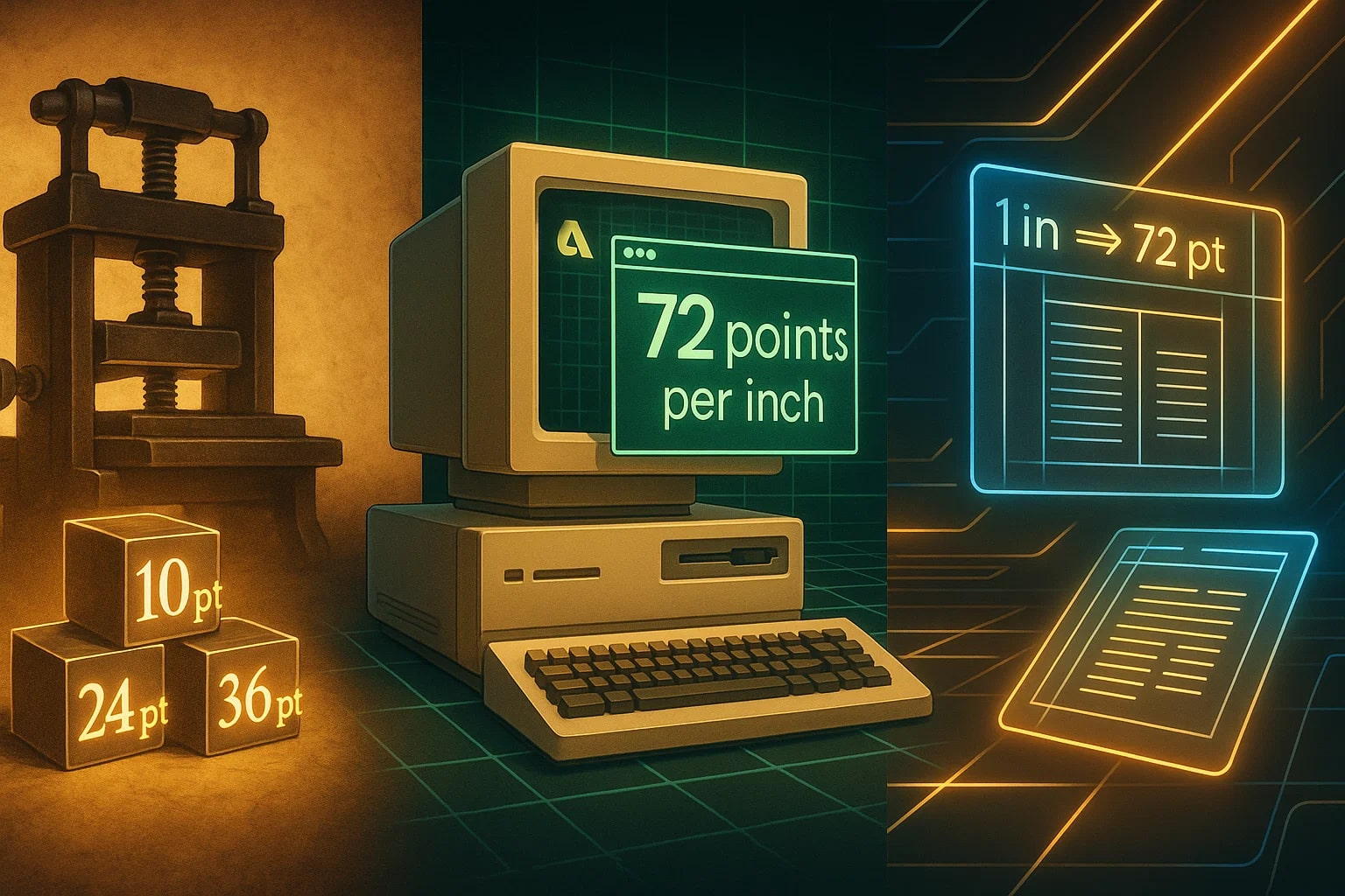 インチからポイント変換ツール