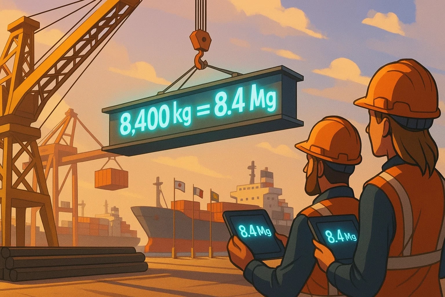 キログラムからメガグラムへの換算ツール