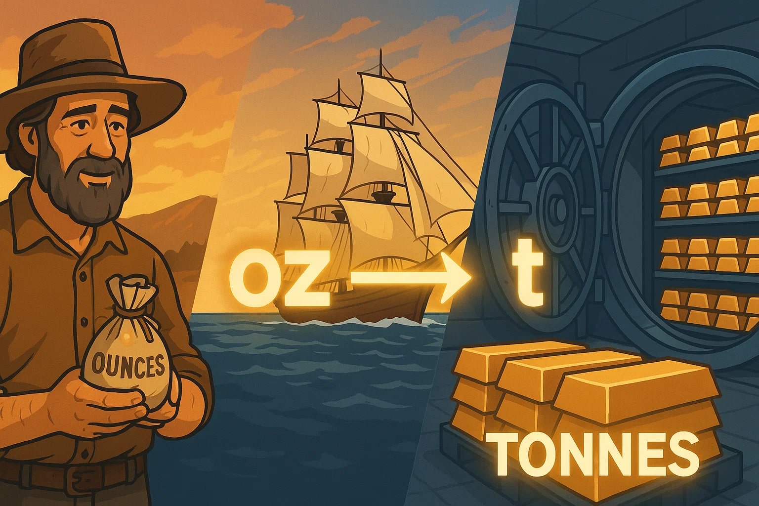 オンスからトンへの換算ツール