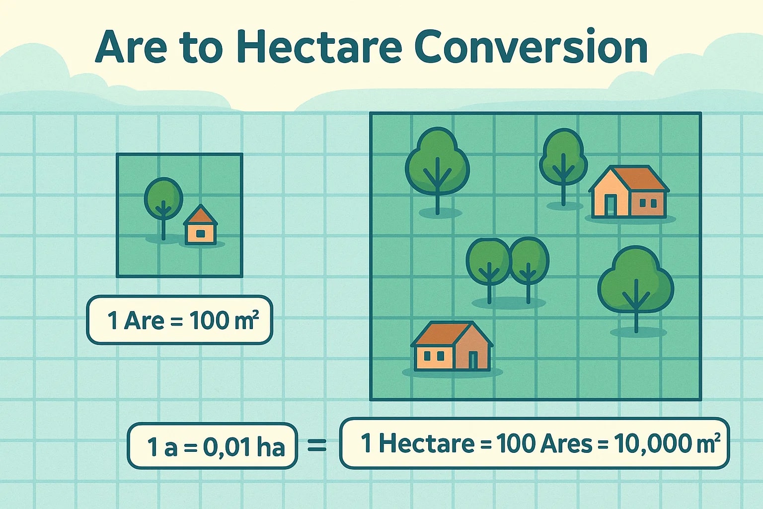 アールからヘクタール変換ツール