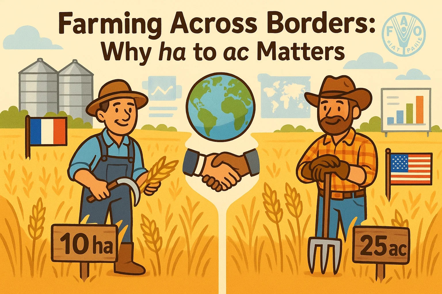 ヘクタールからエーカー換算ツール