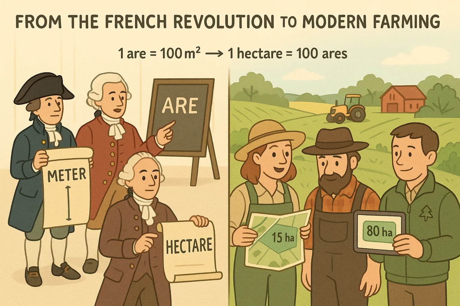 ヘクタールからアールへの換算ツール