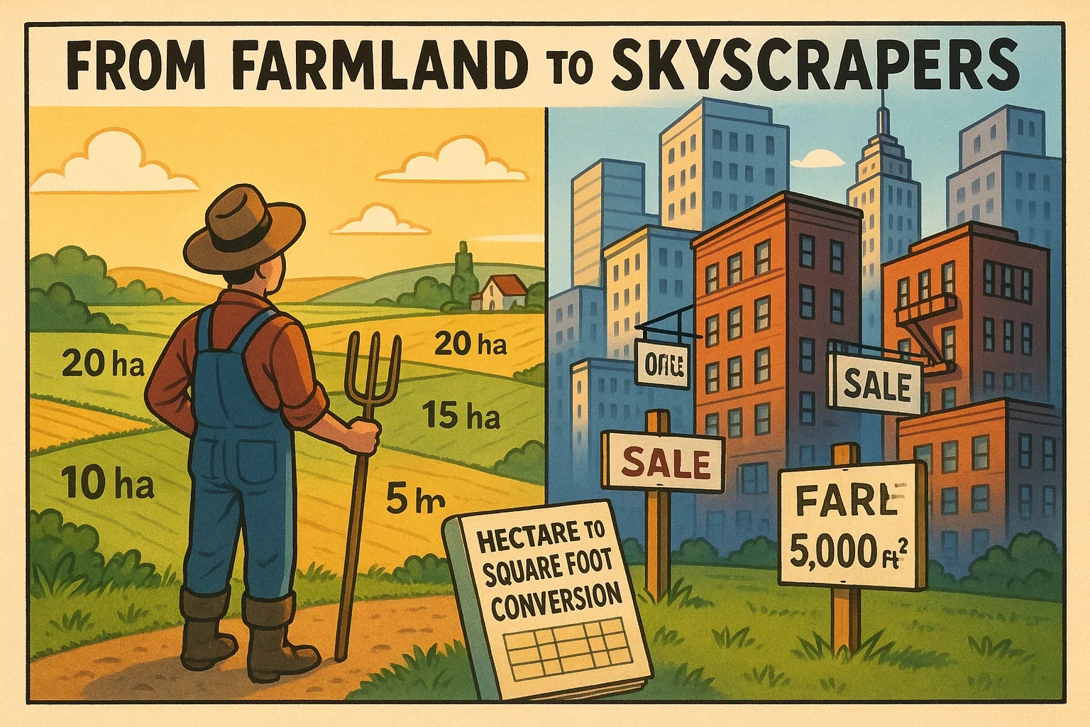 ヘクタールから平方フィートへの変換ツール